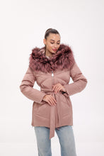 Load image into Gallery viewer, Genuine Silver Fox Fur Trim Down Insulated Parka
