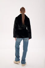 Load image into Gallery viewer, Faux Mink Effect Fur Coat
