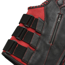 Load image into Gallery viewer, Tactical Emerald Men’s Motorcycle Leather Vest
