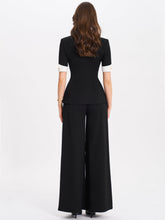 Load image into Gallery viewer, Aleeza Black Wide Leg Suit Pants
