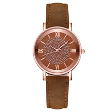 Load image into Gallery viewer, Womens Watches Bracelet Set Starry Sky Ladies Watch Casual Leather Student Quartz Wristwatch Luxury Fashion Minimalist Leather Strap Dress Analogue Quartz Round Elegant Watch
