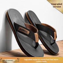 Load image into Gallery viewer, Comfortable Casual Summer Flip- Flops Men Beach Slippers Sandals Simple Luxury Design Indoor Non-Slip Black Flip Flops
