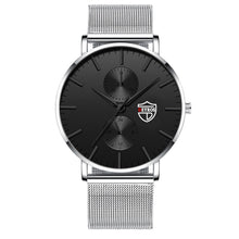 Load image into Gallery viewer, Black 3Bar Watch Men Women'S Watches Ladies Watch With Crystals  Fashion Stainless Steel Band Comfortable Wristwatch
