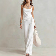 Load image into Gallery viewer, Women's Solid Color Sleeveless Top &amp; Pants Two-Piece Set
