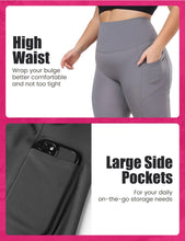 Load image into Gallery viewer, Cropped High-Waisted Yoga Pants with Diagonal Pockets
