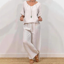 Load image into Gallery viewer, Women’s Multi Color Two Piece Set V Neck Top &amp; Pants
