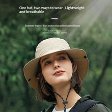 Load image into Gallery viewer, Wide-Brim UV Protection Nylon Sun Hat – Breathable Outdoor Hat for Women &amp; Men
