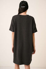 Load image into Gallery viewer, Urban Rib Knit Short Sleeve Tee Dress For Women – Casual, Comfortable, Versatile &amp; Chic For Everyday Outfits
