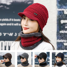 Load image into Gallery viewer, Women’s Fleece-Lined Knit Wool Cap | Winter Warm Hat
