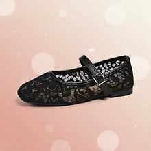 Load image into Gallery viewer, Women's Breathable Lace Flat Mary Jane Pumps
