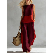 Load image into Gallery viewer, Printed Retro Sleeveless Top &amp; Wide-Leg Pants Set | 12 Prints S–5XL
