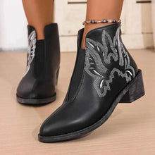 Load image into Gallery viewer, Western Embroidered : Ankle Boots
