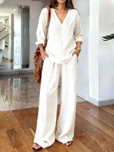 Load image into Gallery viewer, Long Sleeve Top &amp; Full-Length Pants Two-Piece Set – 9 Colors S–3XL
