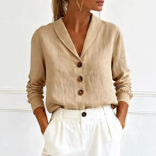 Load image into Gallery viewer, Women's Peter Pan Collar Button-Up Shirt – 6 Colors S–3XL
