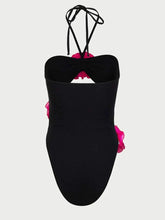 Load image into Gallery viewer, Flower Cutout Halter : Neck One-Piece Swimwear
