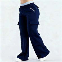 Load image into Gallery viewer, Women's Loose-Fit Casual Pants with Pockets – Solid Color Two-Tone Label
