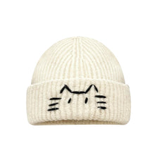 Load image into Gallery viewer, Women’s Cute Cat Line Design Knitted Hat – Warm Fall &amp; Winter Beanie
