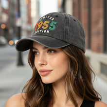 Load image into Gallery viewer, 1955 Limited Edition Embroidered Vintage Baseball Cap – Retro Washed Distressed Hat
