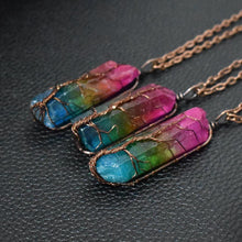 Load image into Gallery viewer, Hot Selling Stone Crystal Pillar Tree Of Life Pendant Ins Fashion Necklace
