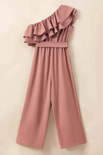 Load image into Gallery viewer, Ruffled Tied : One-Shoulder Jumpsuit
