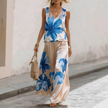 Load image into Gallery viewer, Women's Sleeveless Floral Printed Vest &amp; Pants Two-Piece Set
