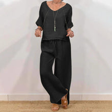Load image into Gallery viewer, Women’s Multi Color Two Piece Set V Neck Top &amp; Pants

