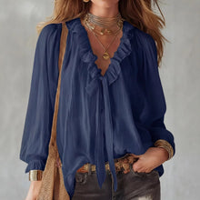 Load image into Gallery viewer, V-Neck Loose-Fit Shirt Top – No-Iron, 8 Colors
