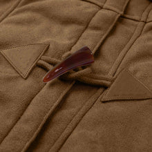 Load image into Gallery viewer, Sherpa-Lined Duffle Toggle Jacket with Hood — Warm Hooded Fleece Coat
