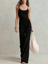 Load image into Gallery viewer, Women's Solid Color Sleeveless Top &amp; Pants Two-Piece Set
