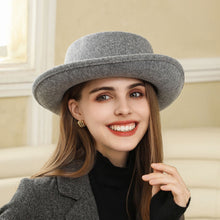 Load image into Gallery viewer, Vintage Bow British Retro Flat Top Hat for Women
