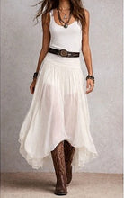 Load image into Gallery viewer, Women's Bohemian Sleeveless Ruched Waist Chiffon Maxi Dress
