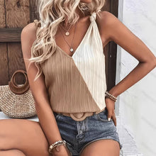 Load image into Gallery viewer, Women's Solid V-Neck Sleeveless Camisole Top
