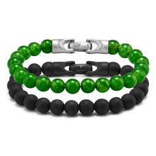 Load image into Gallery viewer, Spiritual Bead Set 8mm - Green &amp; Black Onyx
