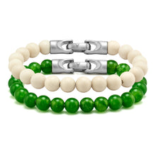 Load image into Gallery viewer, Spiritual Bead Set 8mm - Green Onyx &amp; Riverstone
