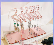 Load image into Gallery viewer, 8PCS Hanger Transparent Acrylic Jewelry Creative Display Rack Earring Jewelry Storage Pendants Storage Ornaments  Dangle Earring Hanging Organizer Mini Earring Necklace Hanger Jewelry Organizer
