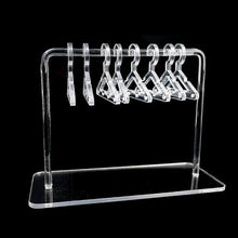 Load image into Gallery viewer, 8PCS Hanger Transparent Acrylic Jewelry Creative Display Rack Earring Jewelry Storage Pendants Storage Ornaments  Dangle Earring Hanging Organizer Mini Earring Necklace Hanger Jewelry Organizer
