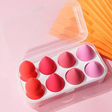 Load image into Gallery viewer, 8pcs Makeup Beauty Egg Set Makeup Puff Set Colorful Cushion Cosmestic Sponge Tool Wet and Dry Use Colorful Makeup Sponges Set For Womens
