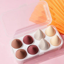 Load image into Gallery viewer, 8pcs Makeup Beauty Egg Set Makeup Puff Set Colorful Cushion Cosmestic Sponge Tool Wet and Dry Use Colorful Makeup Sponges Set For Womens
