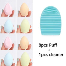 Load image into Gallery viewer, 8pcs Makeup Beauty Egg Set Makeup Puff Set Colorful Cushion Cosmestic Sponge Tool Wet and Dry Use Colorful Makeup Sponges Set For Womens
