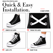 Load image into Gallery viewer, Xtra Stretch Flat Bread Laces
