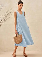 Load image into Gallery viewer, 100% Linen Swing Beach Tank Dress GIANA
