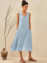 Load image into Gallery viewer, 100% Linen Swing Beach Tank Dress GIANA
