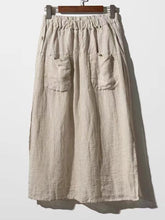 Load image into Gallery viewer, 100% Linen Cotton Wide-Leg Skirt Pants
