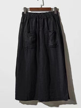 Load image into Gallery viewer, 100% Linen Cotton Wide-Leg Skirt Pants

