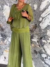 Load image into Gallery viewer, Solid-Color Chiffon Two-Piece Set – 10 Colors, S–5XL
