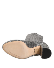 Load image into Gallery viewer, Dolce &amp; Gabbana Shoes Silver Sequins Glitter High Heel Boot Shoes
