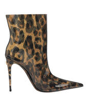 Load image into Gallery viewer, Dolce &amp; Gabbana Leopard Print PVC Pointed Toe Boots Shoes
