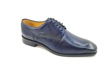 Load image into Gallery viewer, Burnished Calfskin Lace-Up Shoe Blue
