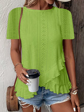 Load image into Gallery viewer, Women’s Casual Solid Color Short Sleeve Crew Neck Top
