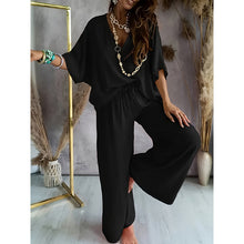Load image into Gallery viewer, Women’s Lounge Set with Wide Leg Pant
